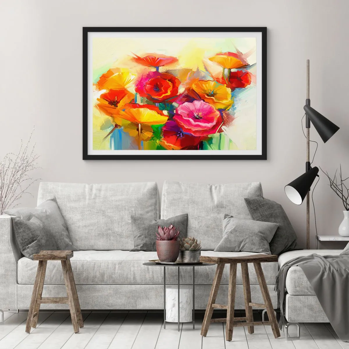 Plagát v čiernom ráme - Nielen červené - 40x30 cm