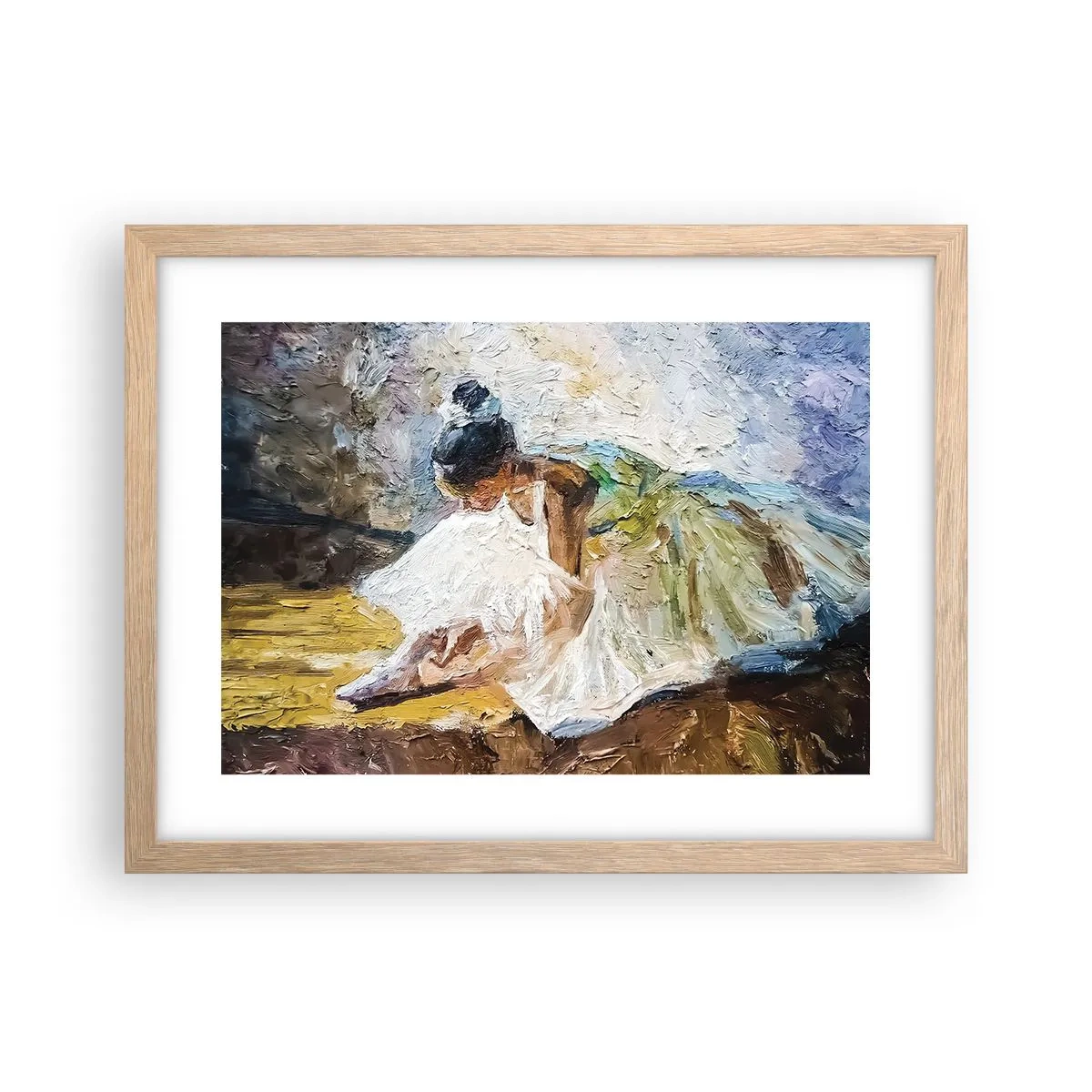 Plagát v ráme zo svetlého duba - Z Degasovho obrazu - 40x30 cm