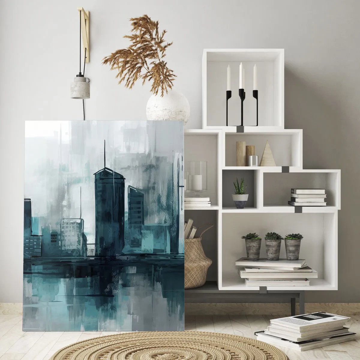 Obraz na skle - Mesto vo farbe dažďa - 50x70 cm