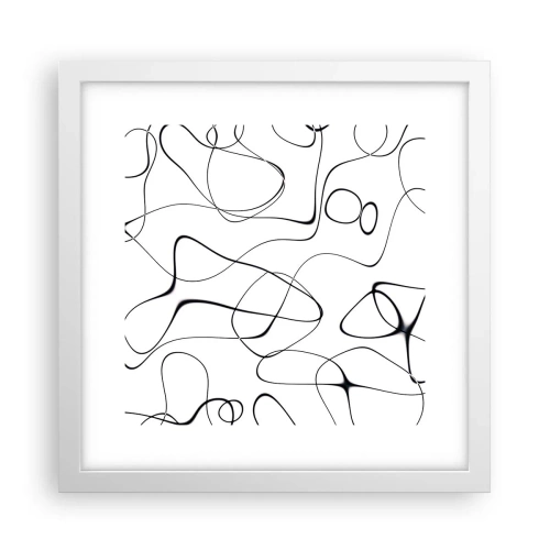 Plagát v bielom ráme - Cesty života, zákruty osudu - 30x30 cm