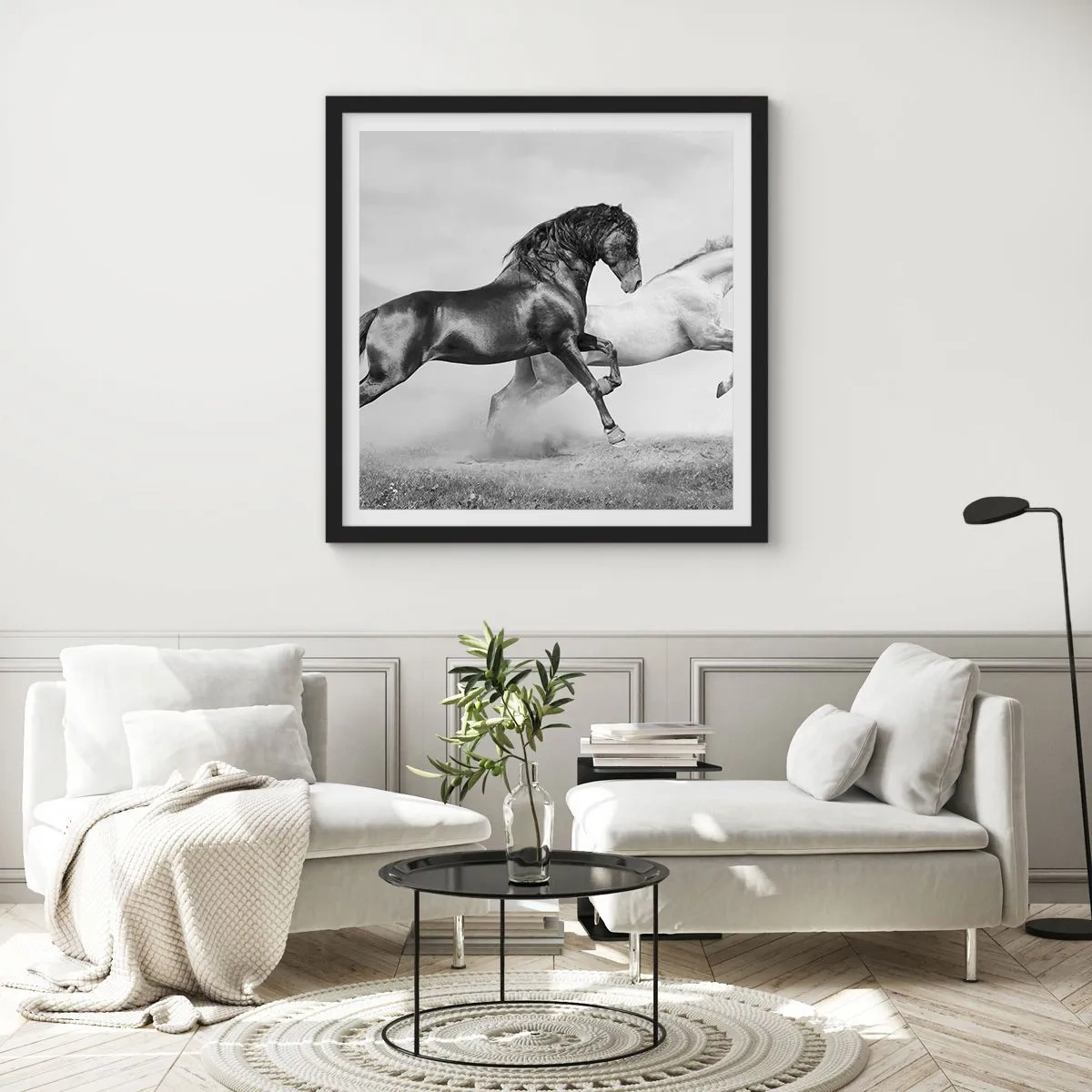 Plagát v čiernom ráme - Anjeli a démoni - 60x60 cm