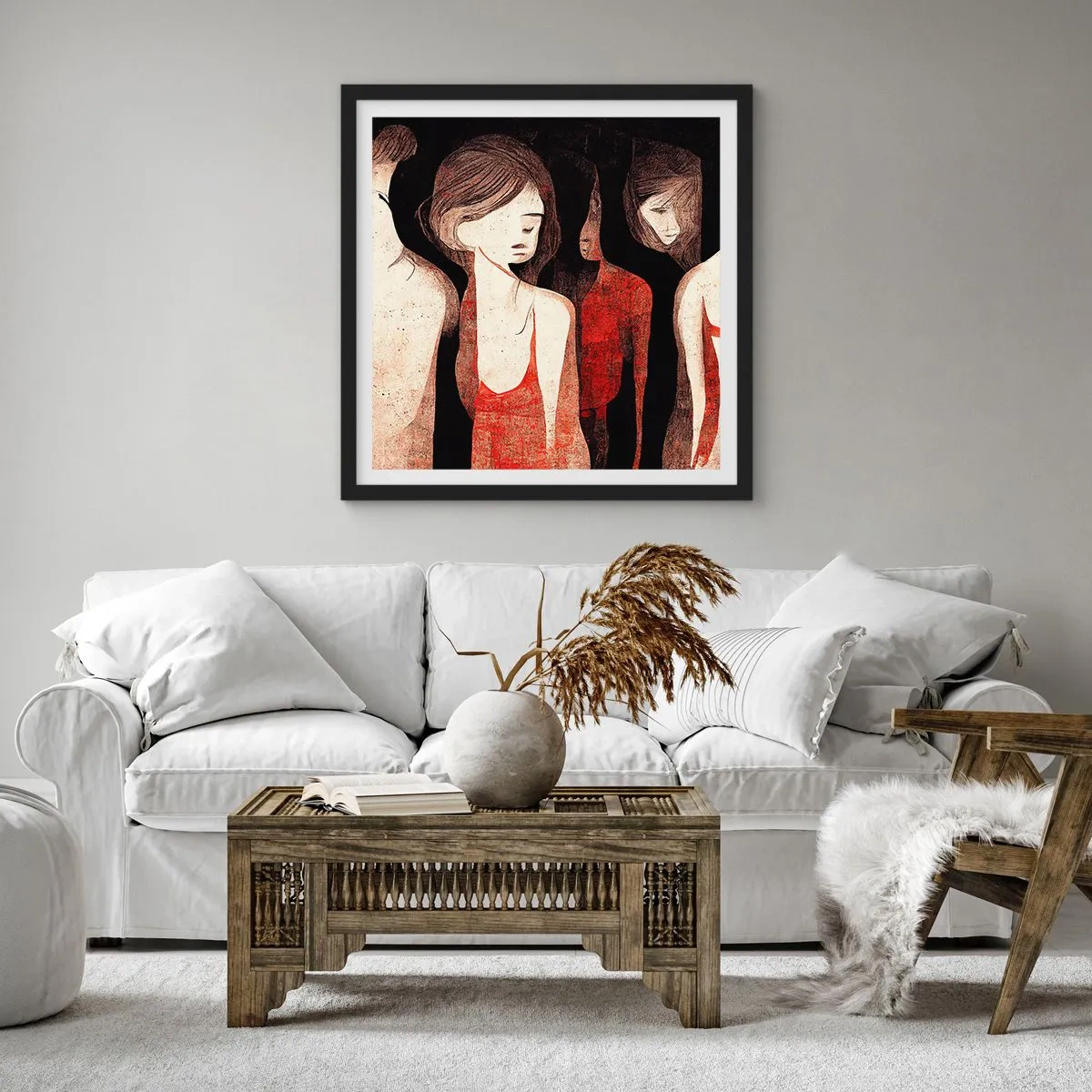 Plagát v čiernom ráme - Madony z temnoty - 40x40 cm