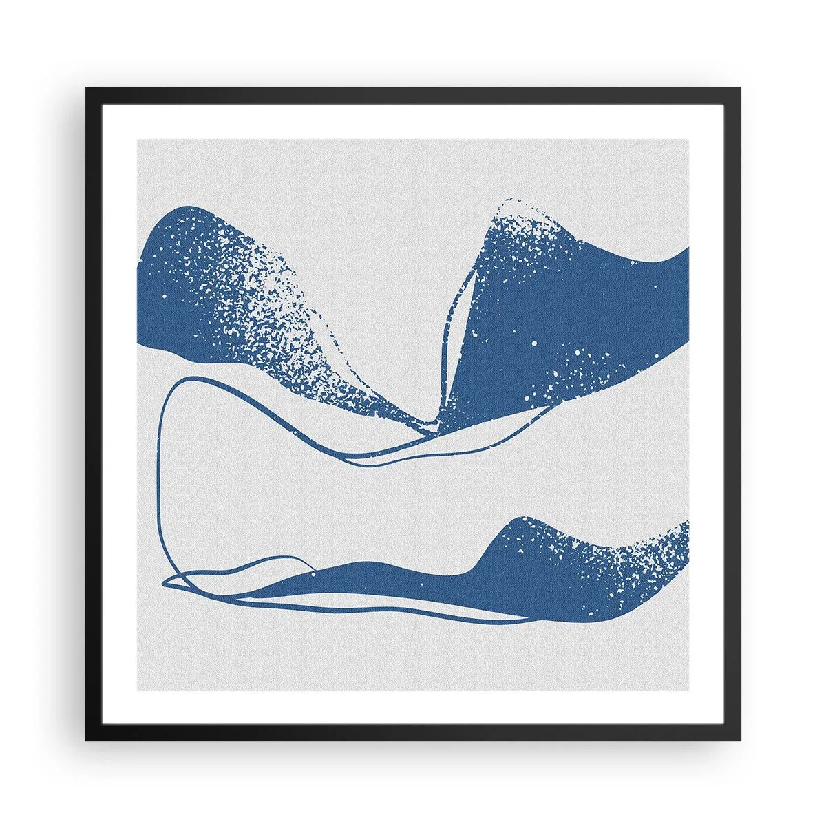 Plagát v čiernom ráme - Okrídlená abstrakcia - 60x60 cm