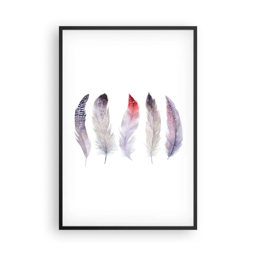 Plagát v čiernom ráme - Jemné ako rôznofarebná hmla - 61x91 cm