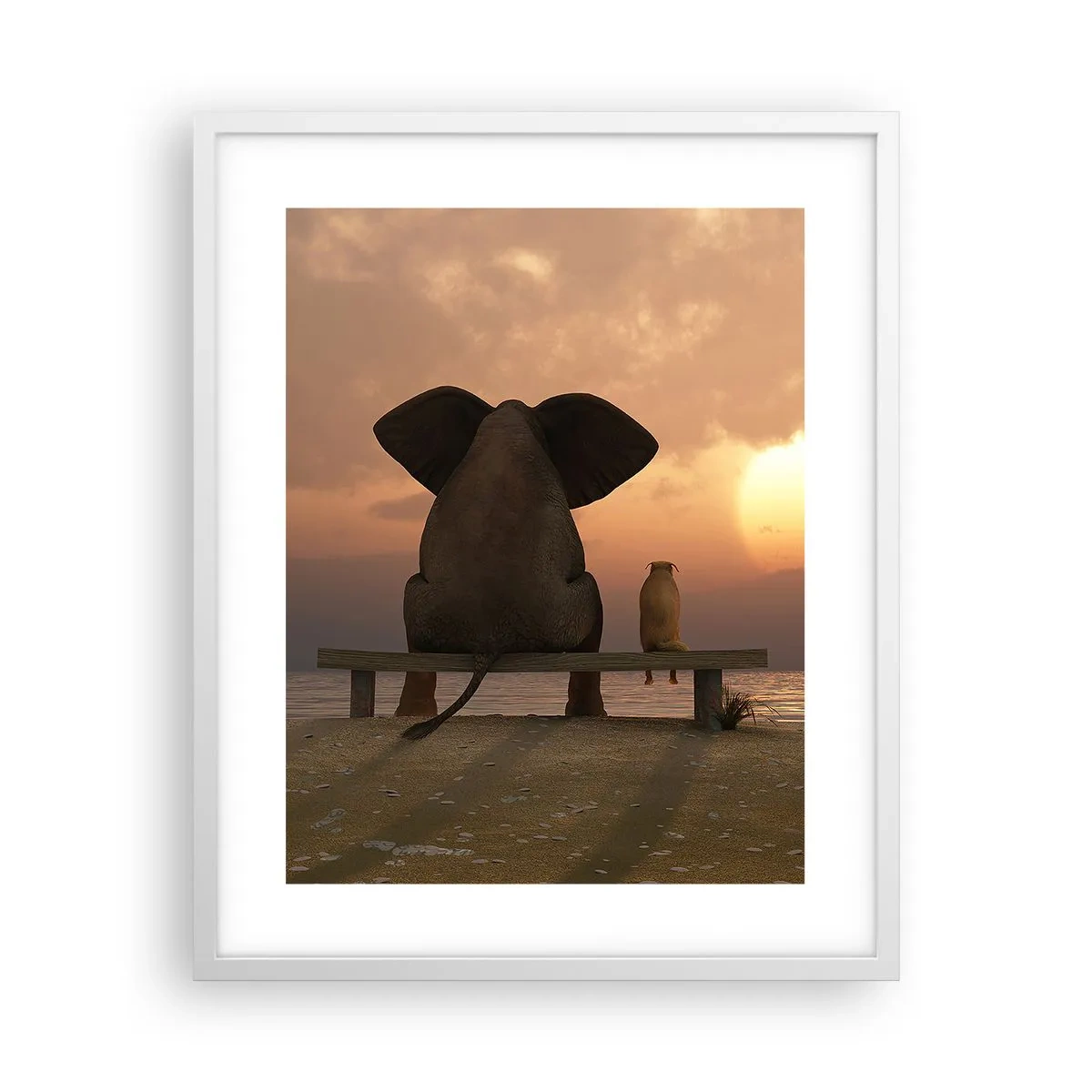 Plagát v bielom ráme - Je skvelé spolu mlčať - 40x50 cm