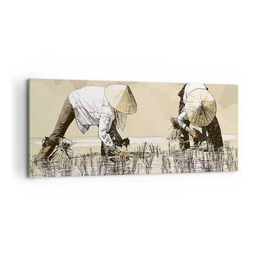 Obraz na plátne - Úspešný zber - 100x40 cm