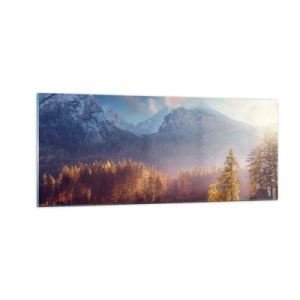 Obraz na skle - V horách a údoliach - 100x40 cm