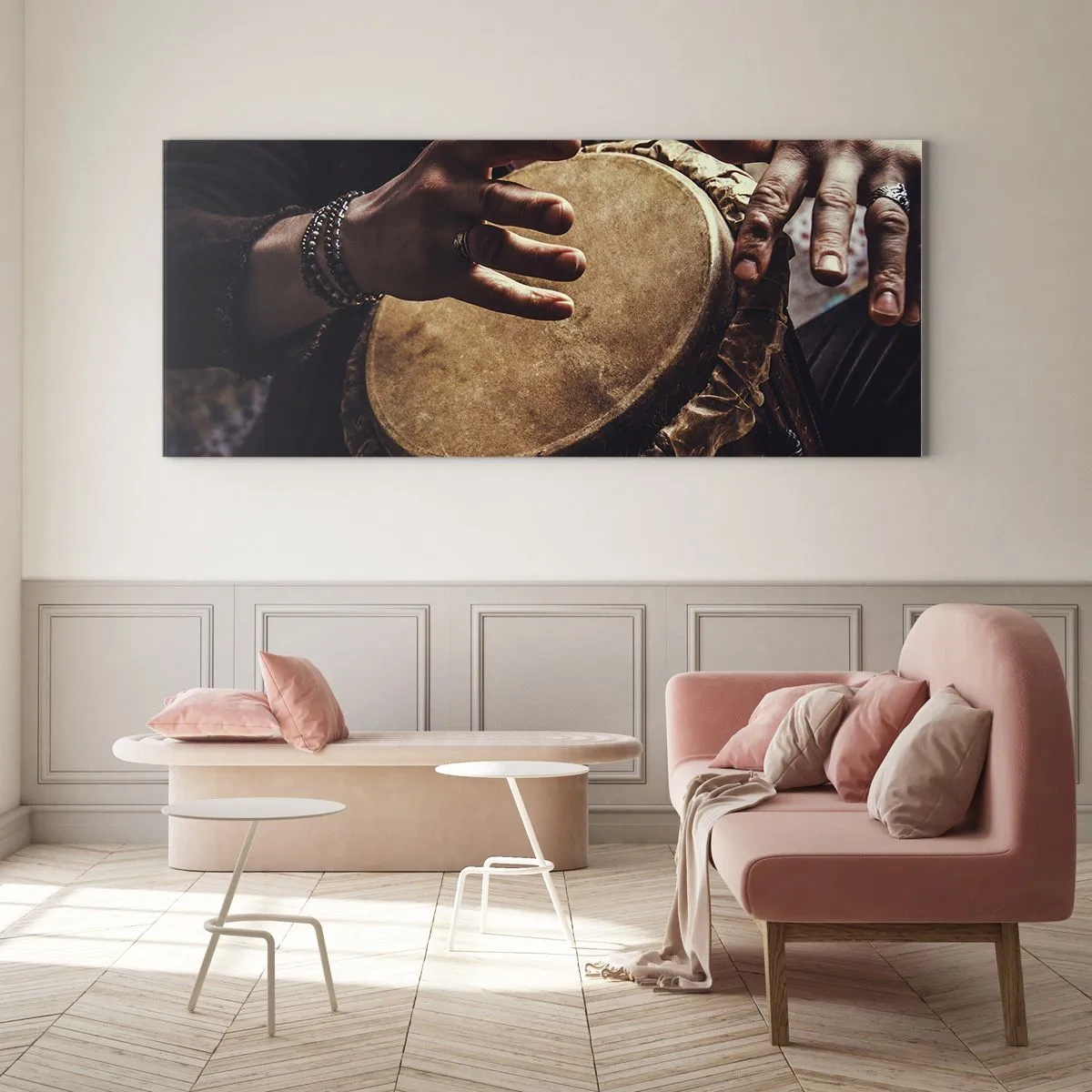 Obraz na skle - V rytme srdca - 100x40 cm