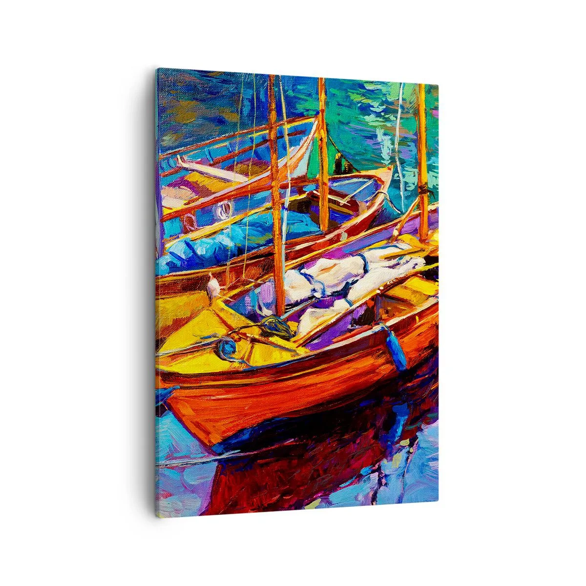 Obraz na plátne - Na vode hustej od farieb - 50x70 cm
