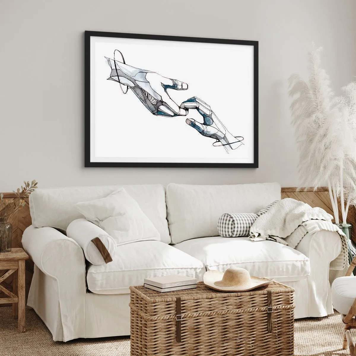 Plagát v čiernom ráme - Dobré gesto - 91x61 cm