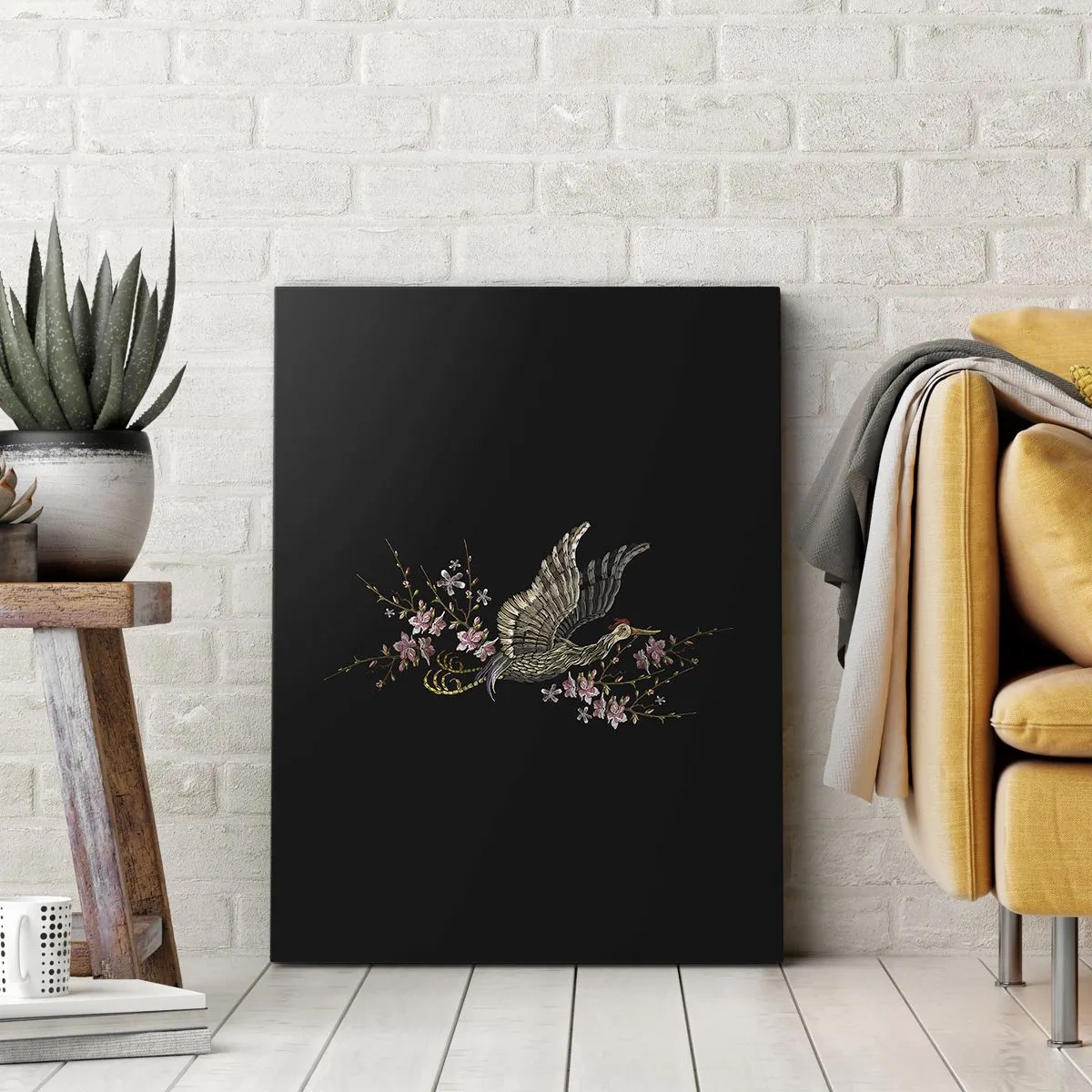 Obraz na plátne - Exotický vyšívaný vták - 50x70 cm