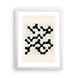 Plagát v bielom ráme - Čínska hra – variácia - 30x40 cm