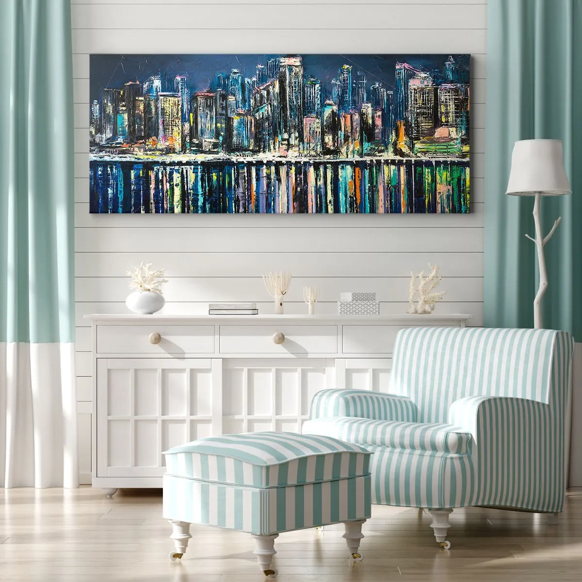 Obraz na plátne - Kaskáda svetiel - 100x40 cm