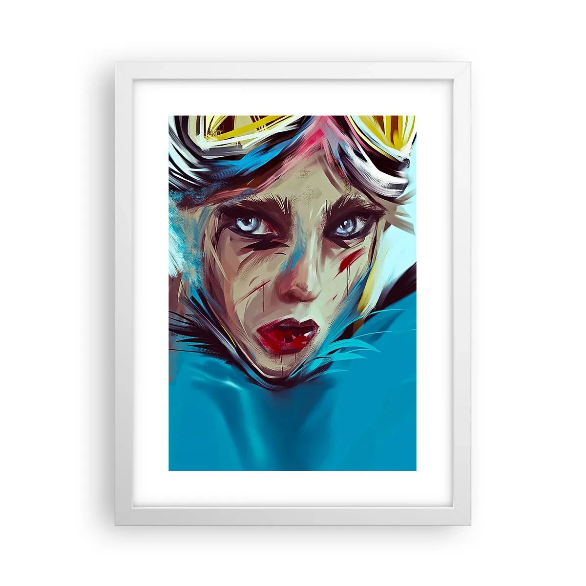 Plagát v bielom ráme - Silničná bojovníčka - 30x40 cm