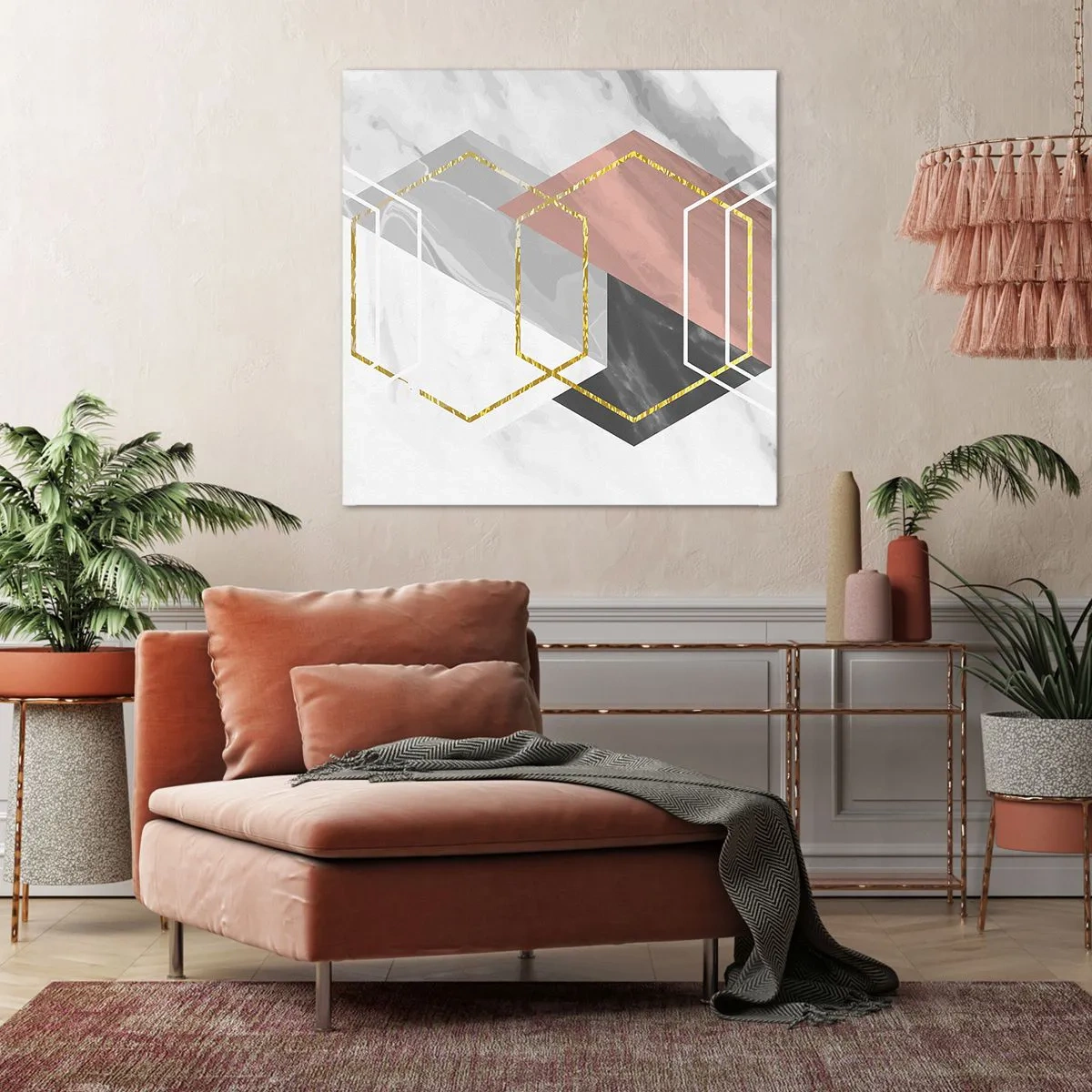 Obraz na plátne - Reťazová kompozícia - 70x70 cm