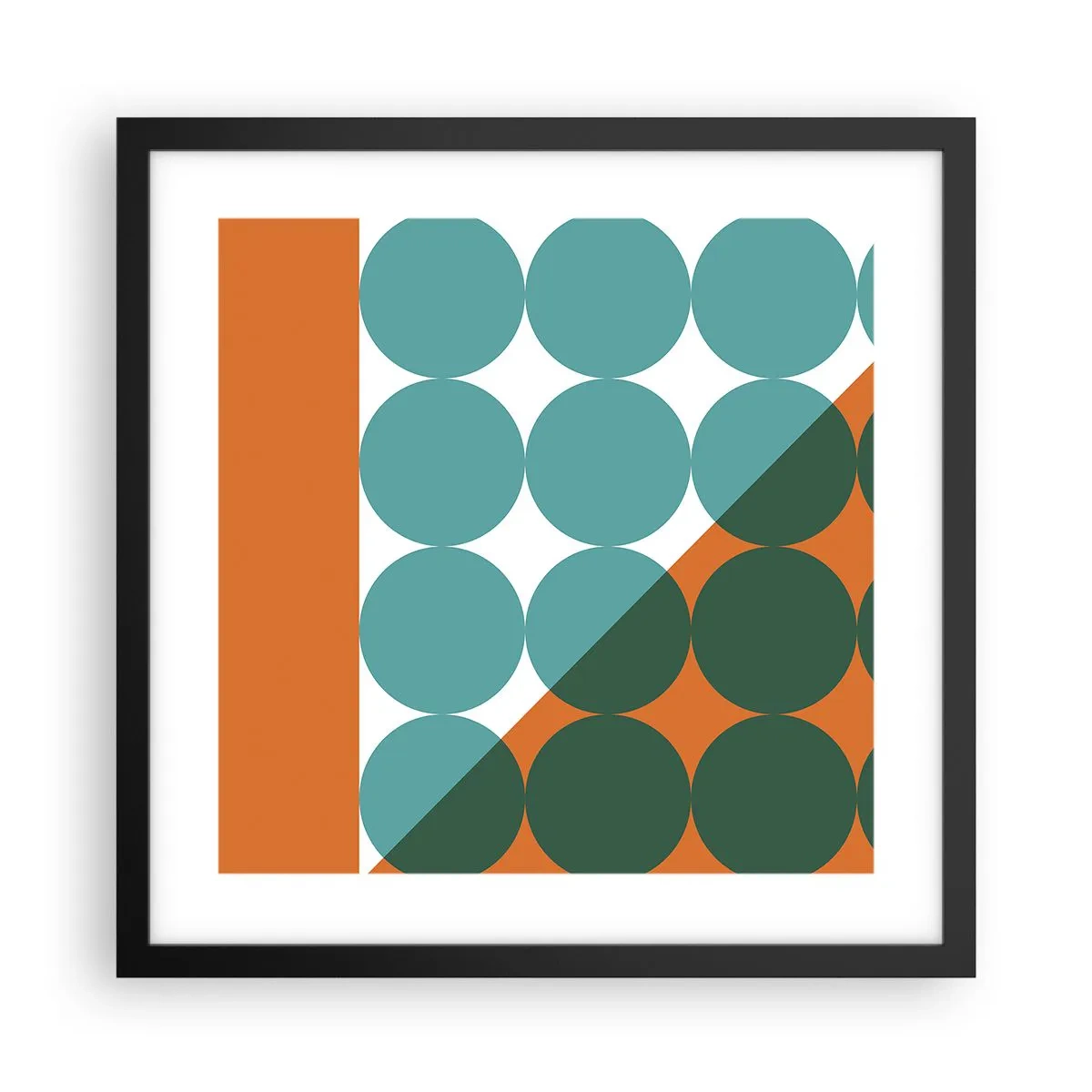 Plagát v čiernom ráme - Hore a šikmo - 40x40 cm