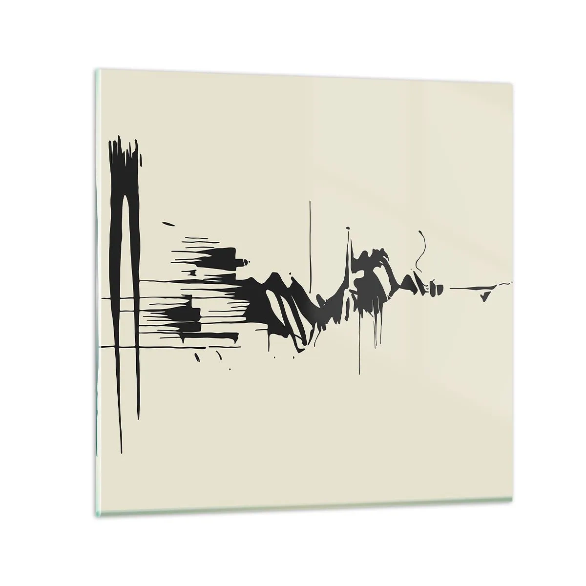 Obraz na skle - Rýchla abstrakcia - 40x40 cm
