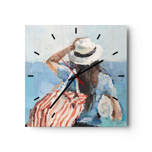 Nástenné hodiny - Vitaj na dovolenke - 30x30 cm