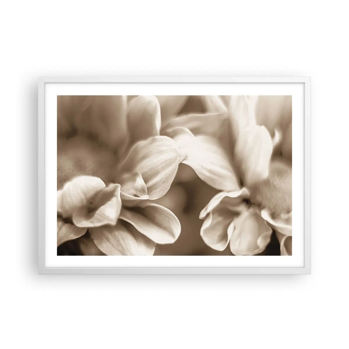 Plagát v bielom ráme - Nežné ako úsmev - 70x50 cm