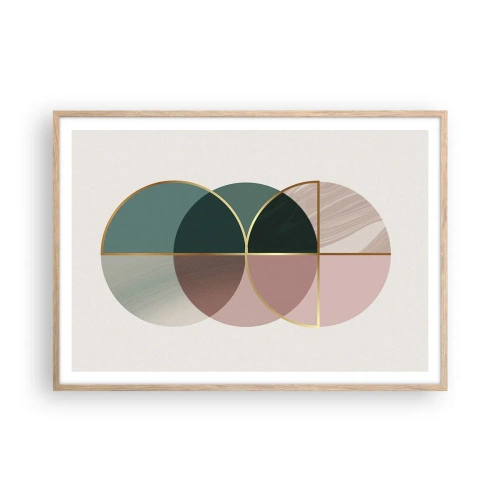 Plagát v ráme zo svetlého duba - Kolesá… - 100x70 cm