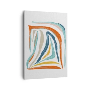Obraz na plátne - Priateľsky usmievavá abstrakcia - 50x70 cm