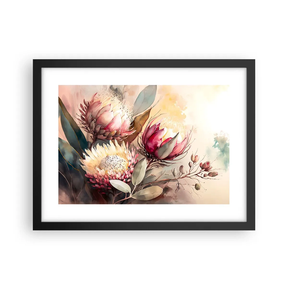 Plagát v čiernom ráme - Z profilu a en face - 40x30 cm