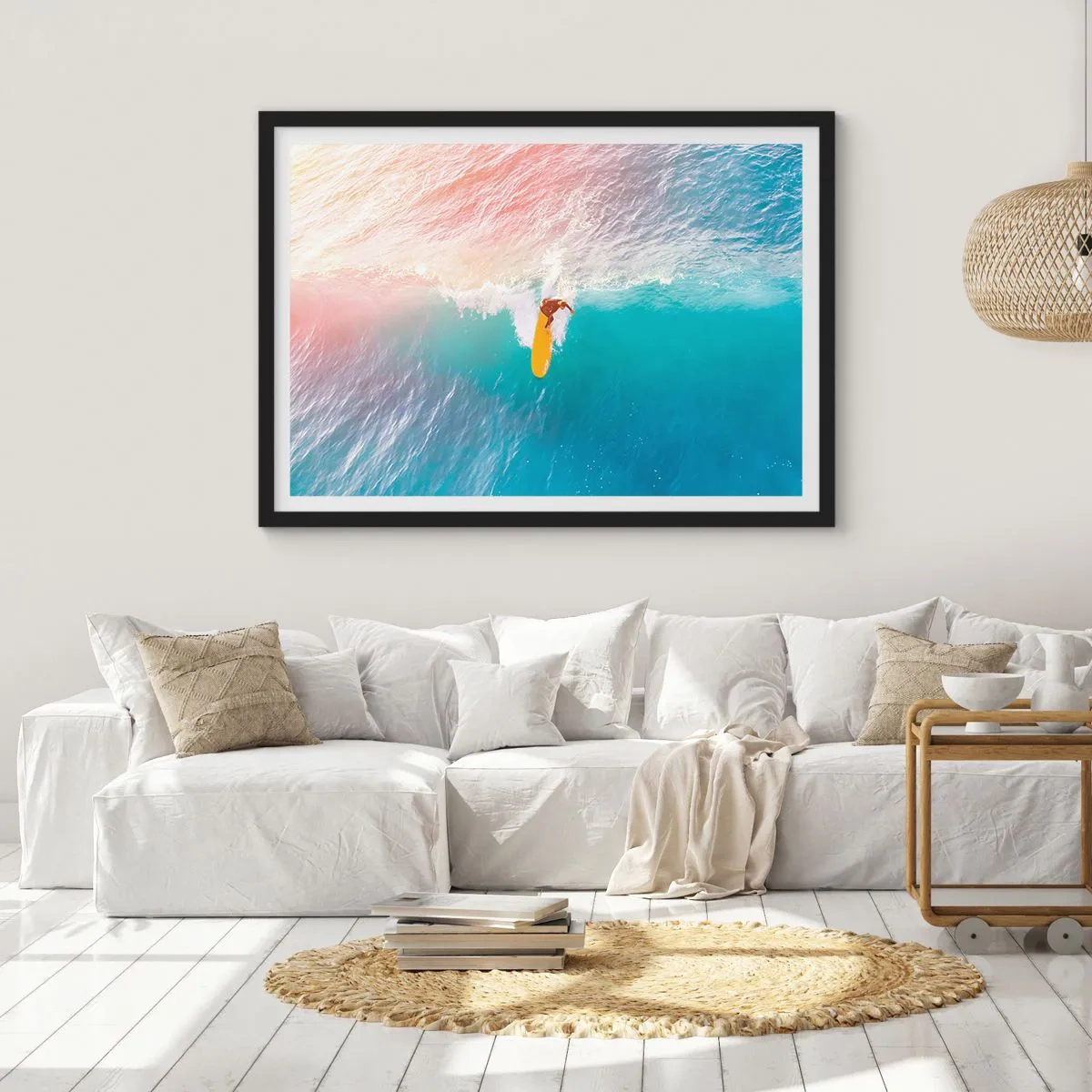 Plagát v čiernom ráme - Oceanický jazdec - 40x30 cm