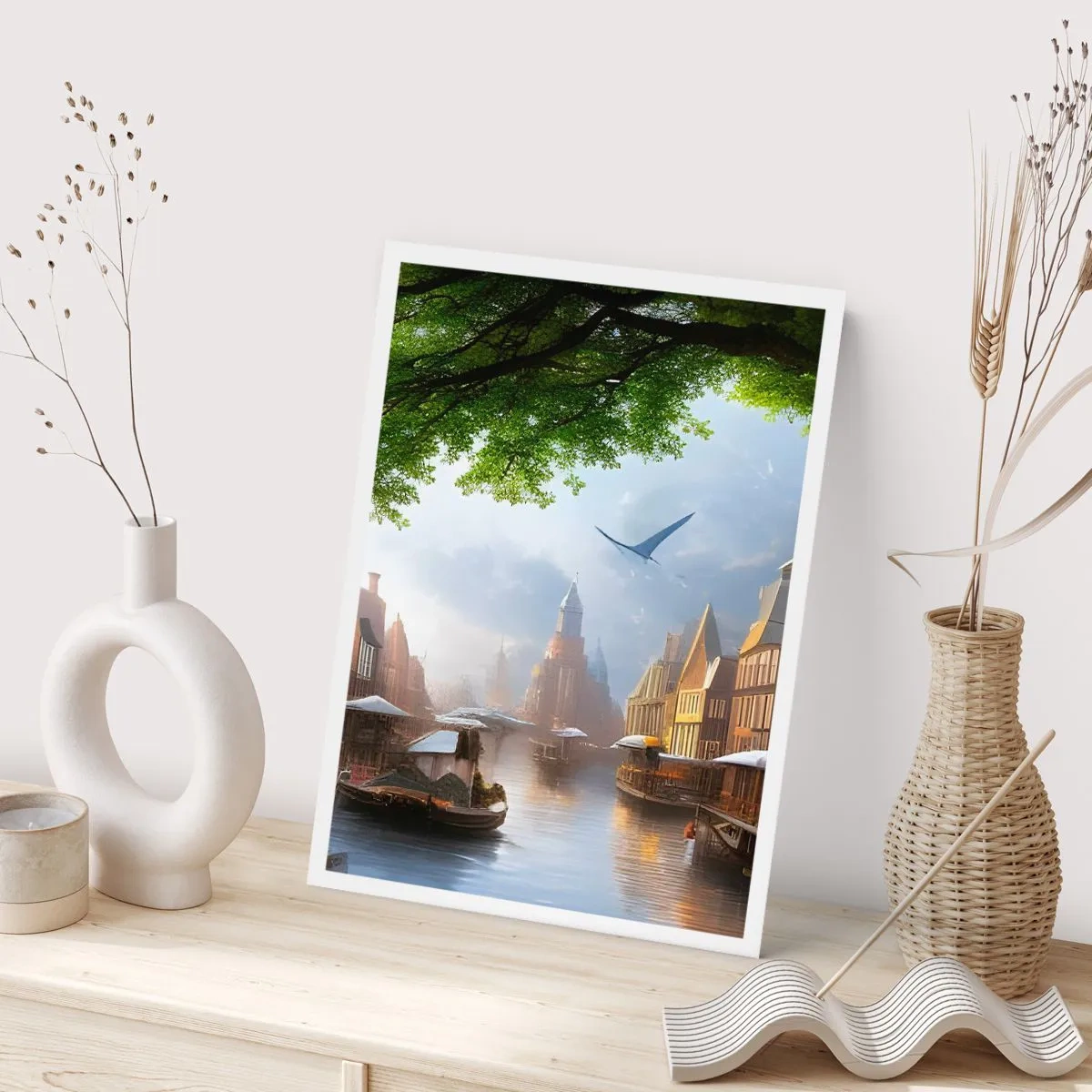 Plagát - Holandská mestská krajinka - 50x70 cm