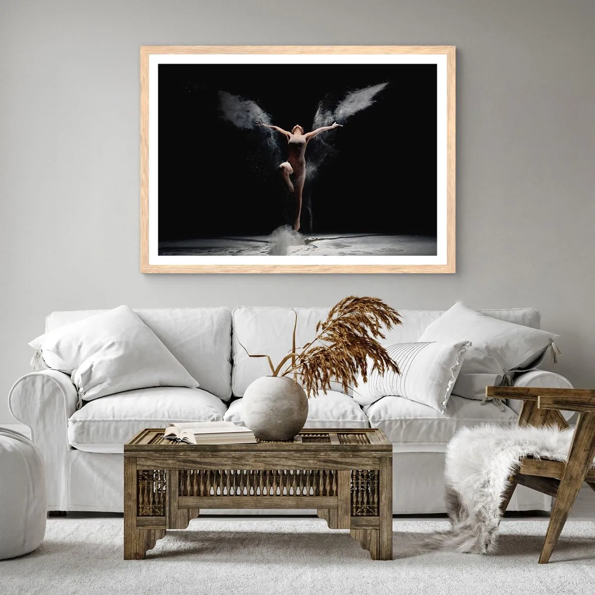 Plagát v ráme zo svetlého duba - Elfovia existujú - 91x61 cm