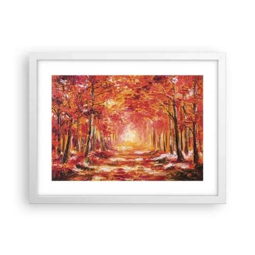 Plagát v bielom ráme - Medený les - 40x30 cm