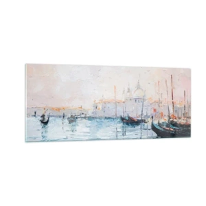 Obraz na skle - Za vodou, za hmlou - 100x40 cm