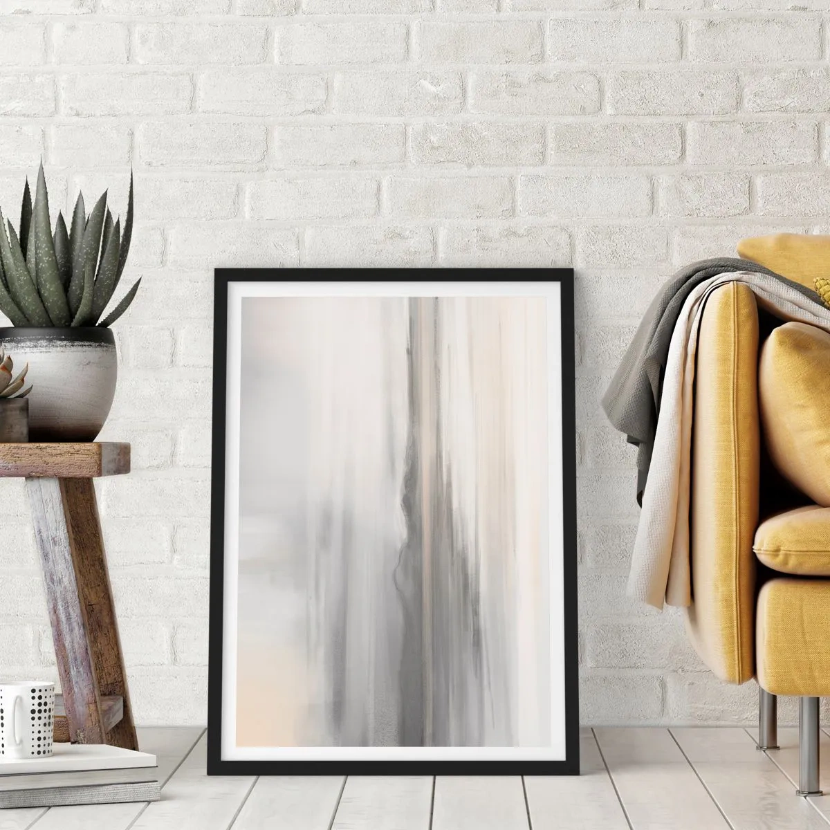 Plagát v čiernom ráme - Zamyslená diaľka - 70x100 cm