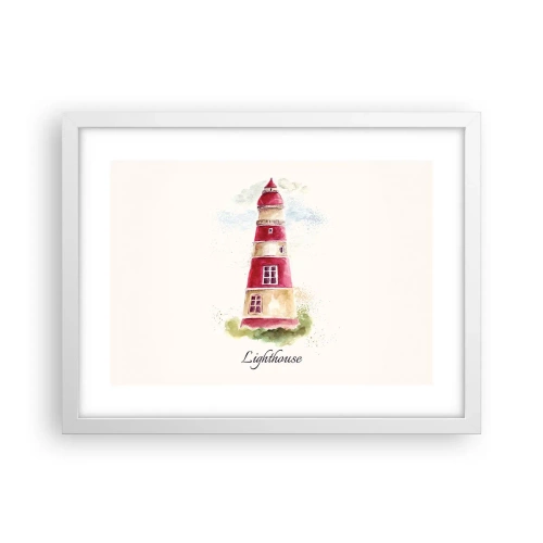 Plagát v bielom ráme - Tu je vždy počasie - 40x30 cm