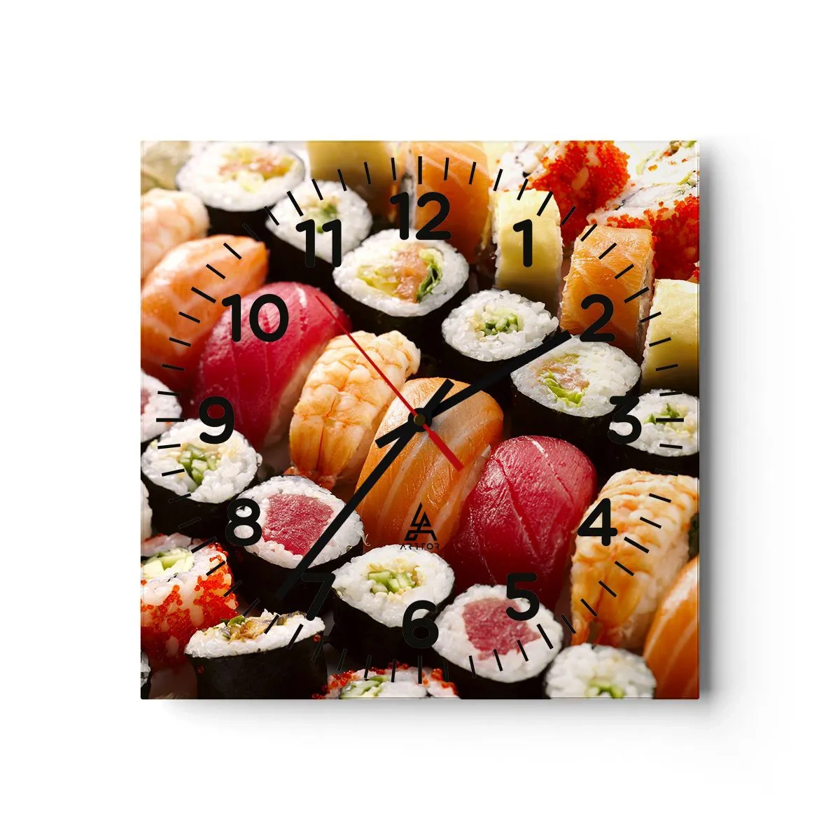 Nástenné hodiny - Farby a chute Ázie - 40x40 cm