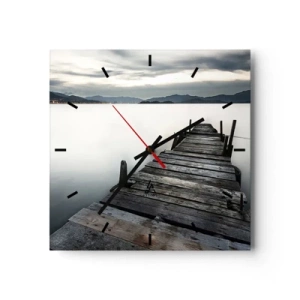 Nástenné hodiny - Ponoriť sa do pokoja - 40x40 cm