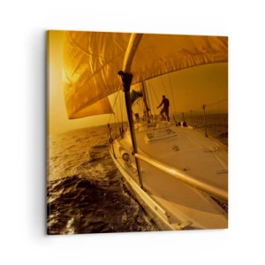 Obraz na plátne - Zlatý večer po viacfarebnom dni - 60x60 cm