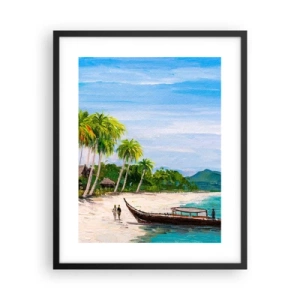 Plagát v čiernom ráme - Exotický sen - 40x50 cm