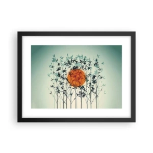 Plagát v čiernom ráme - Japonské slnko - 40x30 cm