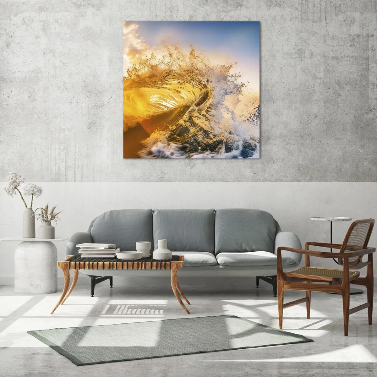 Obraz na skle - Hra v piesku - 50x50 cm