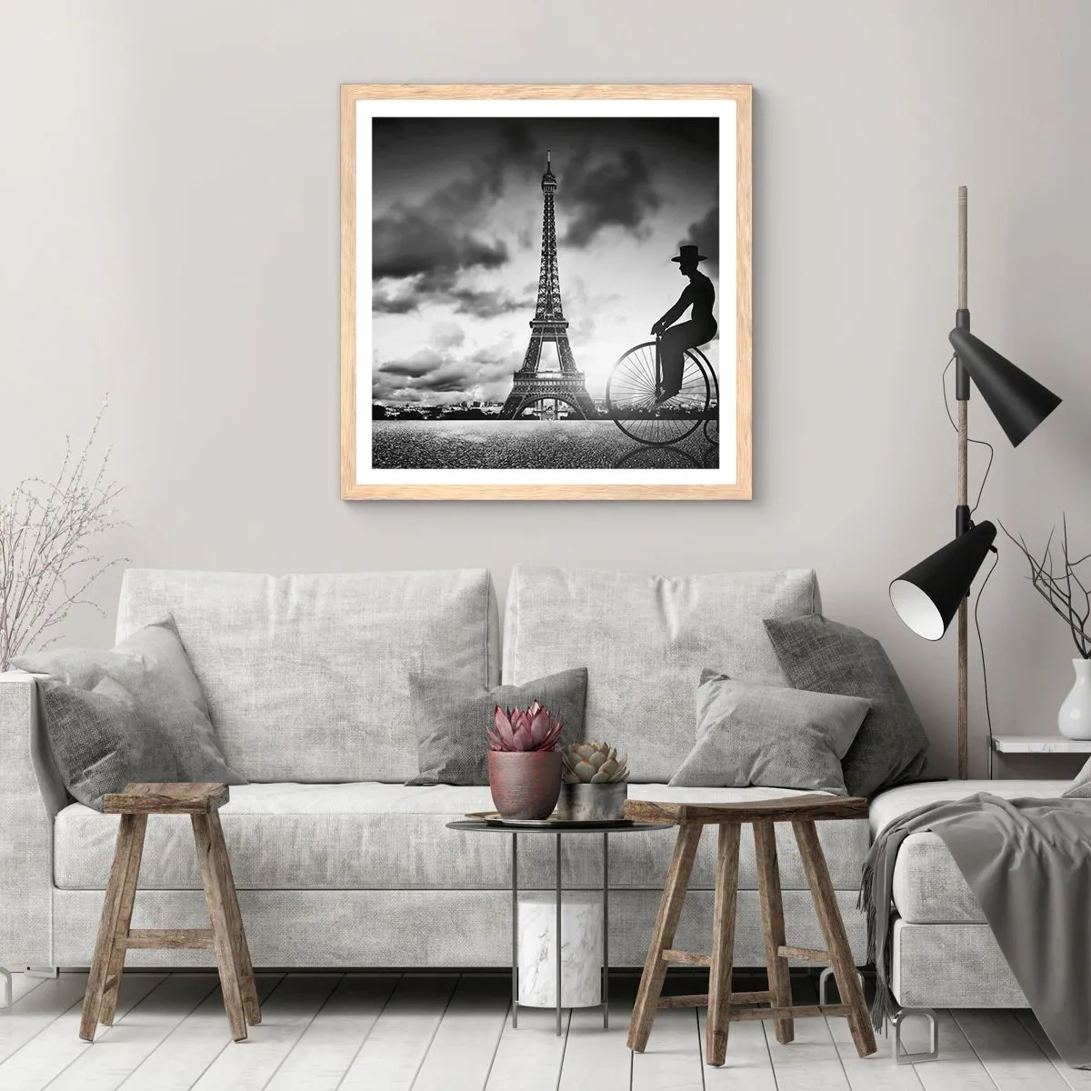 Plagát v ráme zo svetlého duba - Túžba po Belle Epoque - 60x60 cm
