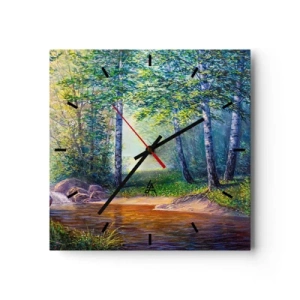 Nástenné hodiny - Idylické prostredie - 30x30 cm