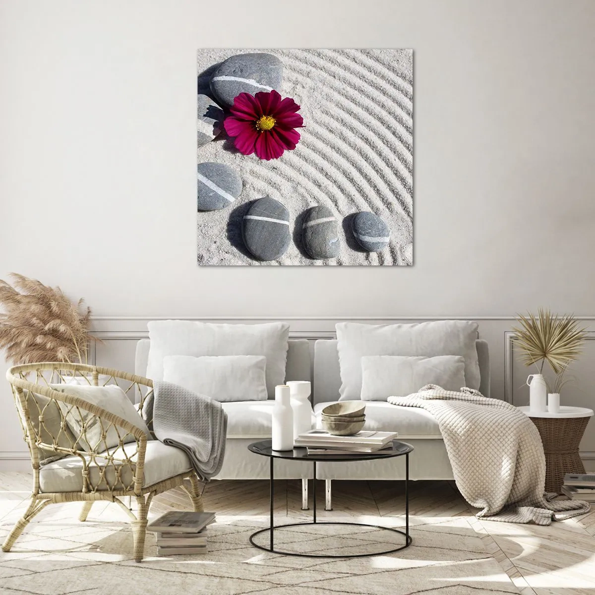 Obraz na skle - Energia a pokoj magického kruhu prírody - 60x60 cm