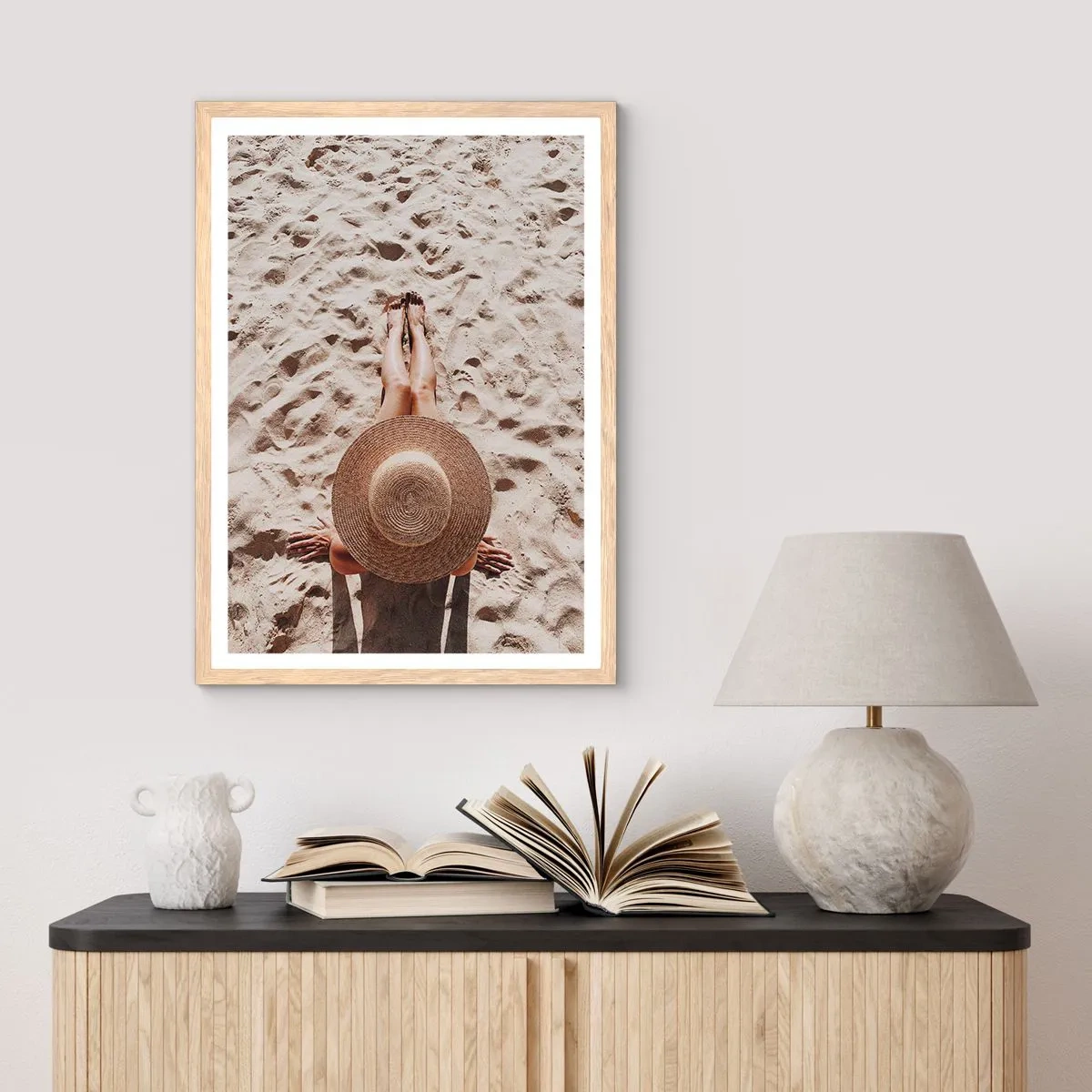 Plagát v ráme zo svetlého duba - Vysnívaný čas - 50x70 cm