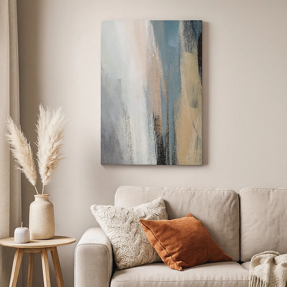 Obraz na plátne - Abstrakcia: severná krajina - 50x70 cm