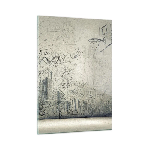 Obraz na skle - Môj skvelý mestský život - 50x70 cm