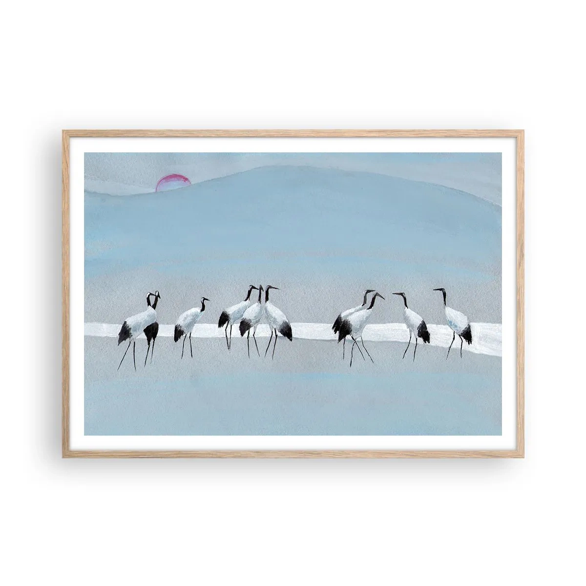 Plagát v ráme zo svetlého duba - Po horúcom dni - 100x70 cm