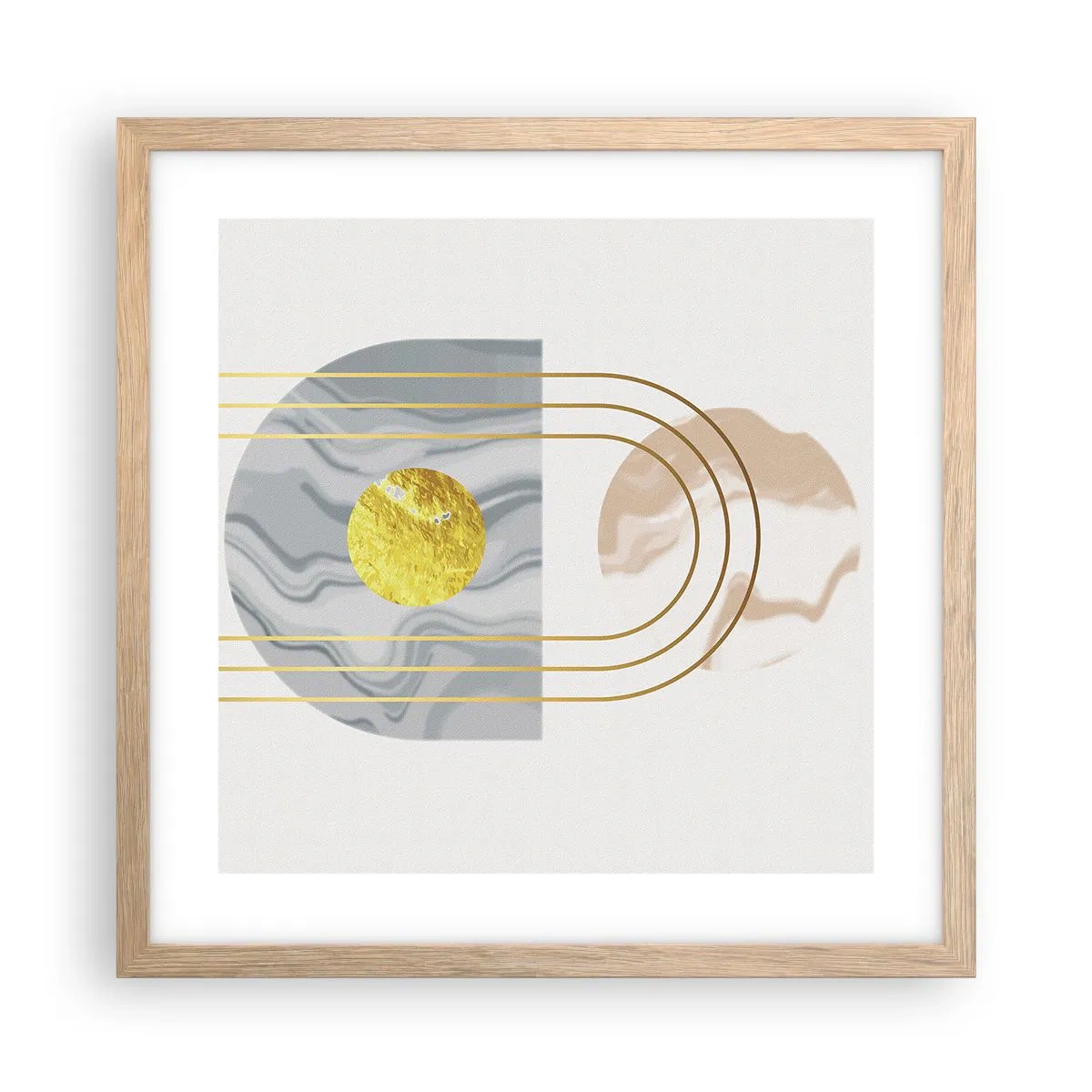 Plagát v ráme zo svetlého duba - Jas a žiarivosť - 40x40 cm