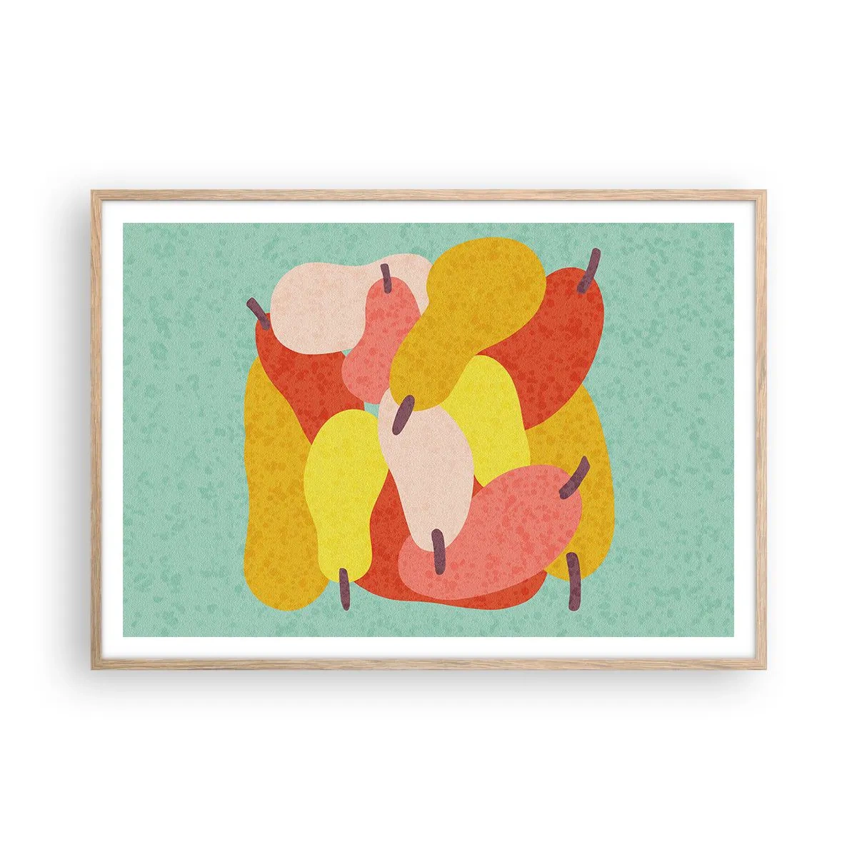 Plagát v ráme zo svetlého duba - Ochutnajte letné slnko - 100x70 cm