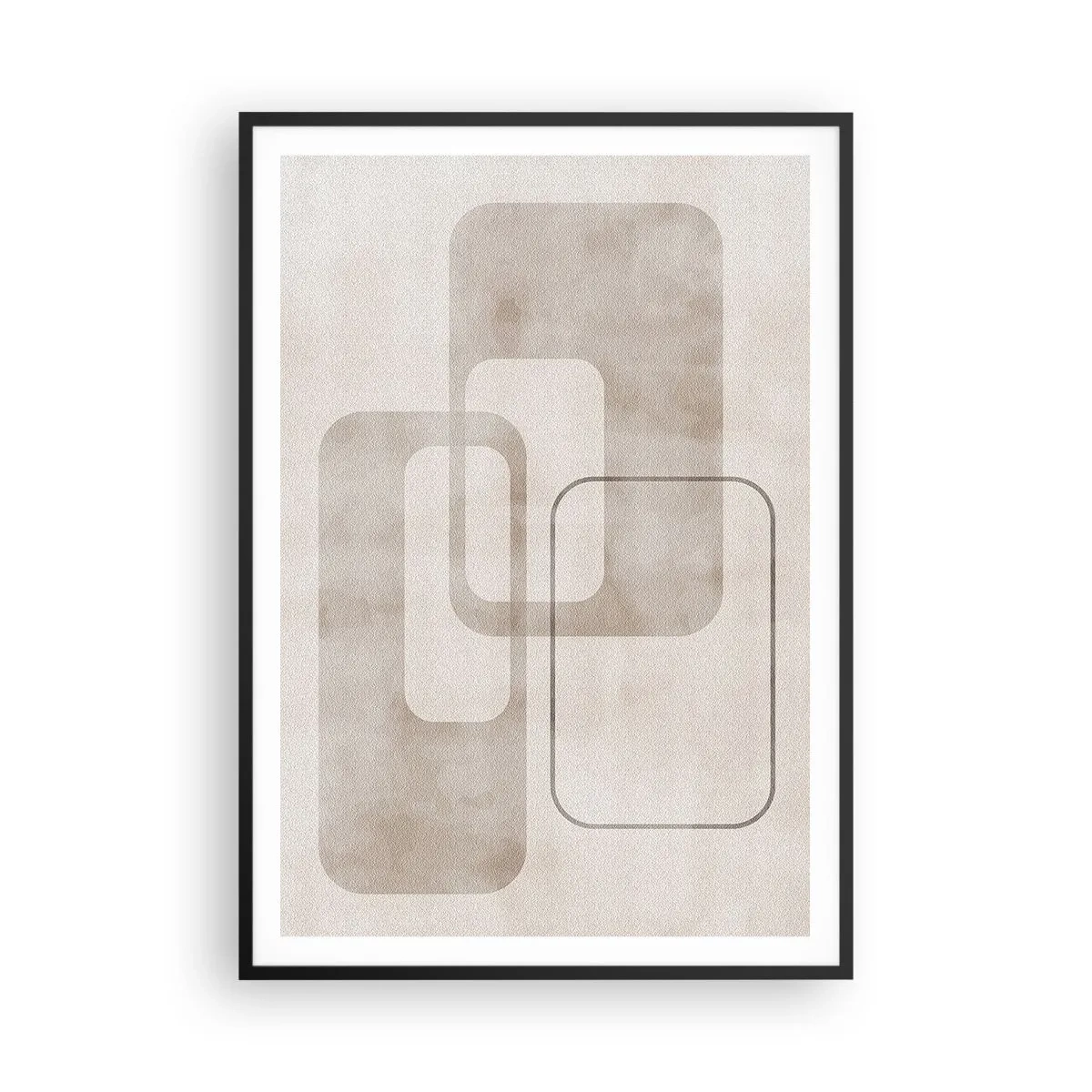 Plagát v čiernom ráme - Geometrická fúga - 70x100 cm