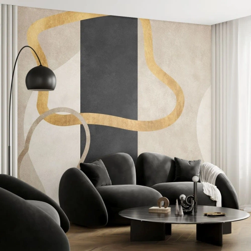 Fototapeta Standard Eco - Tvary v slučke - Art Deco, Minimalizmus, Abstrakcionizmus - 500x350 cm